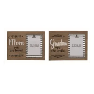 12" Wooden Grandma/Mom Photo Frame - 2 Styles