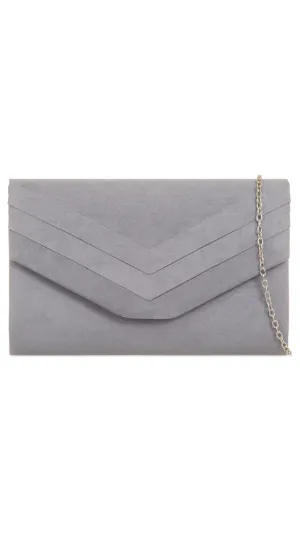 Aria Clutch- Grey