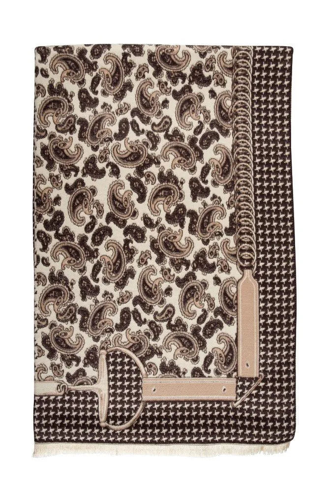 AWST Int'l Acrylic Cashmere Snaffle Bit and Houndstooth Scarf/Shawl