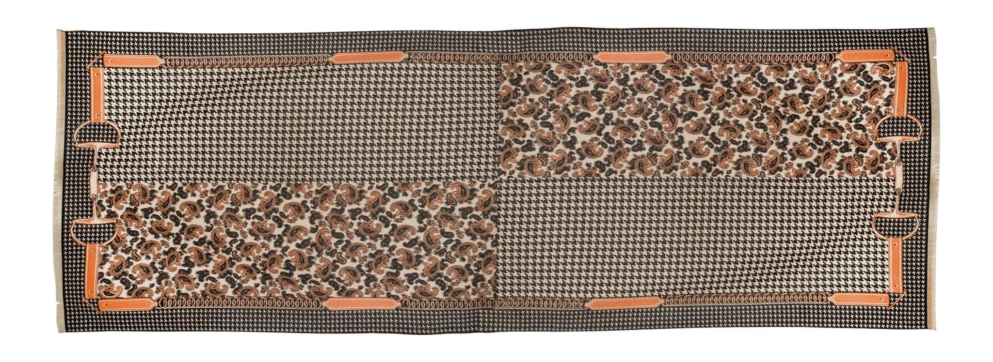 AWST Int'l Acrylic Cashmere Snaffle Bit and Houndstooth Scarf/Shawl