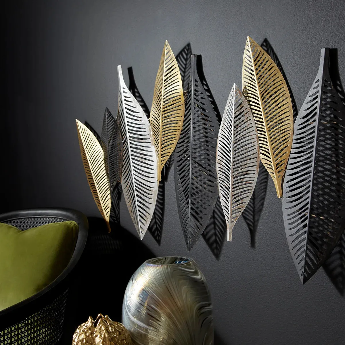 Banana Leaf Metal Wall Art