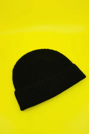 Black Cashmere Beanie