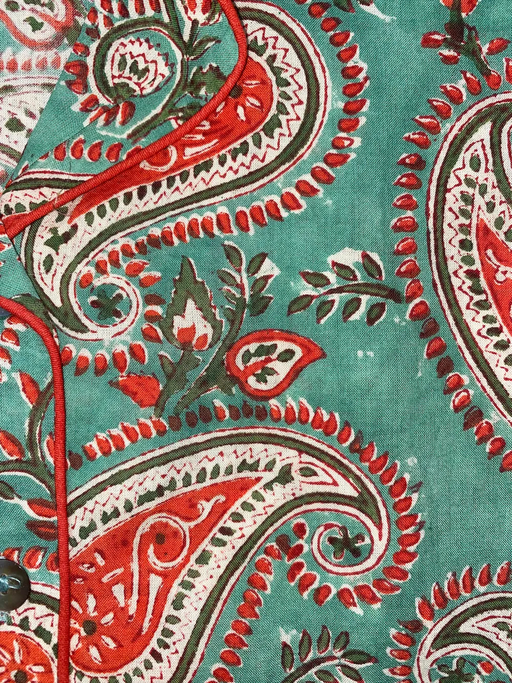 Block Printed Pajama Set: Paisley