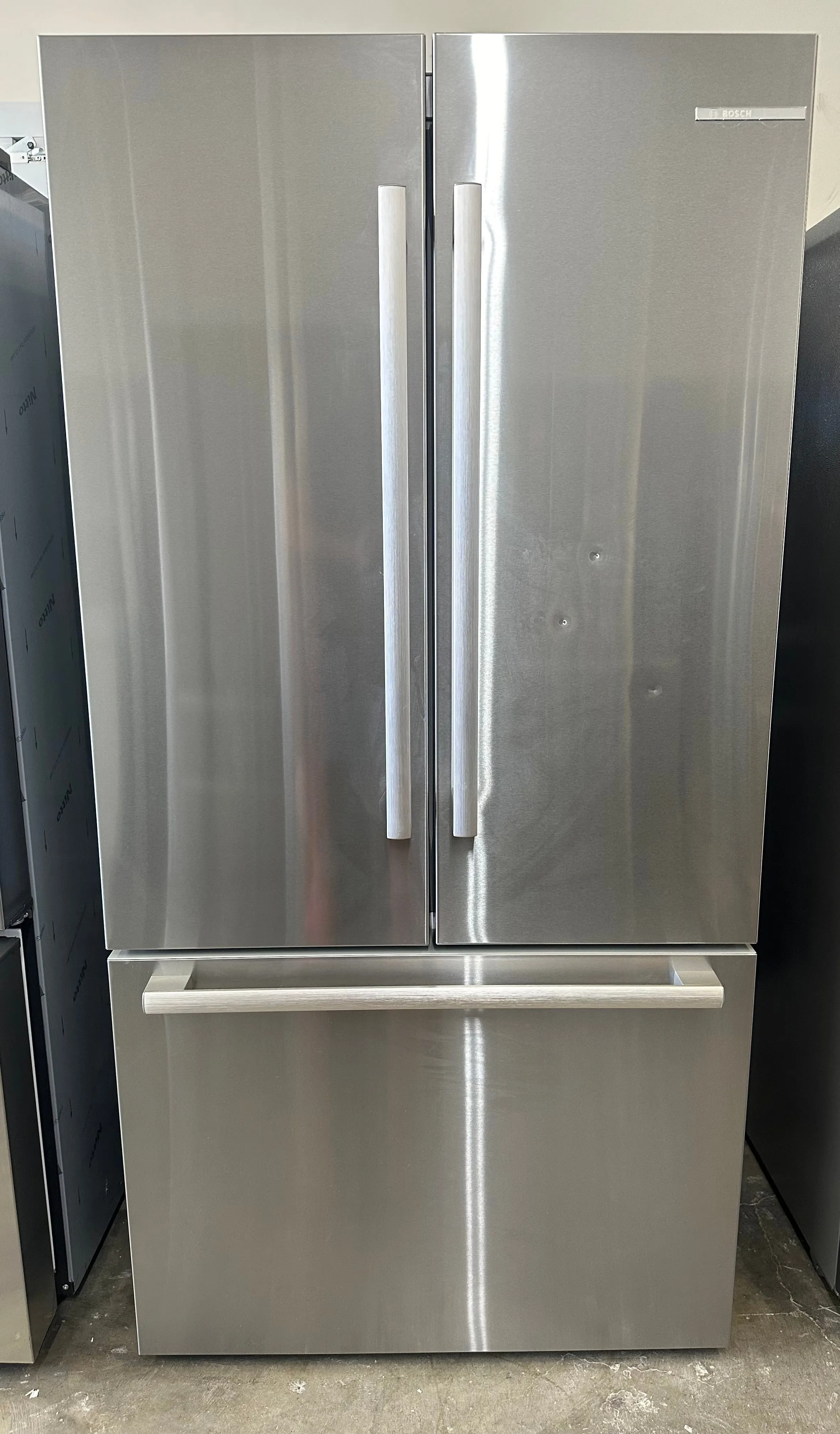 Bosch 800 Series B36CT80SNS 36 Inch Smart Counter Depth French Door Refrigerator with 21 cu. ft. Capacity, Ice Maker, Internal Water Dispenser, Touch Control Panel, LED Light, VitaFreshPro, Dual Evaporators, MultiAirFlow: Stainless Steel