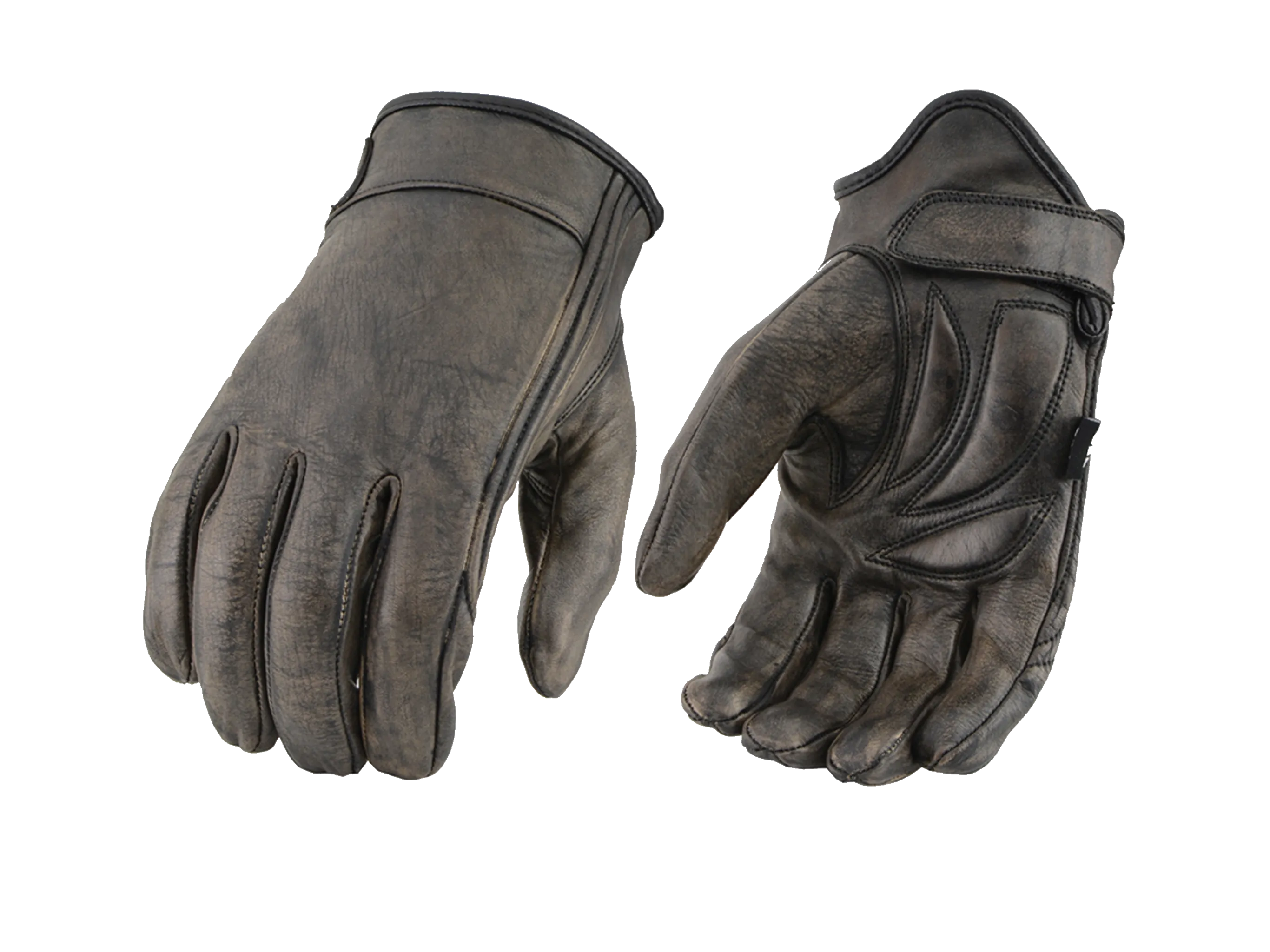 Brown Leather Riding Gloves