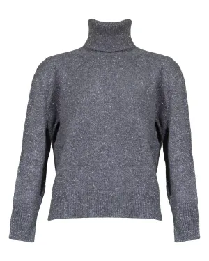 Cashmere Speckled Look Turtleneck