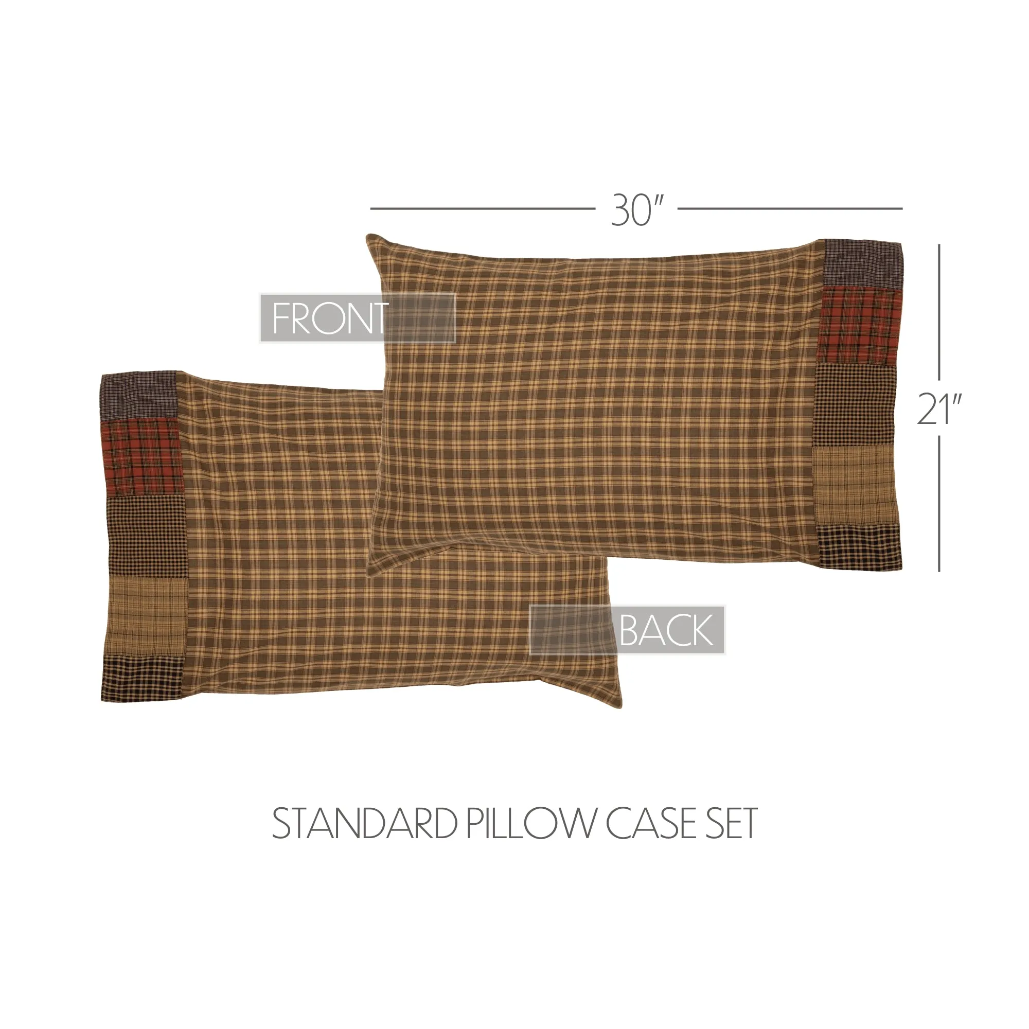 Cedar Ridge Pillow Case Set of 2 with Block Border