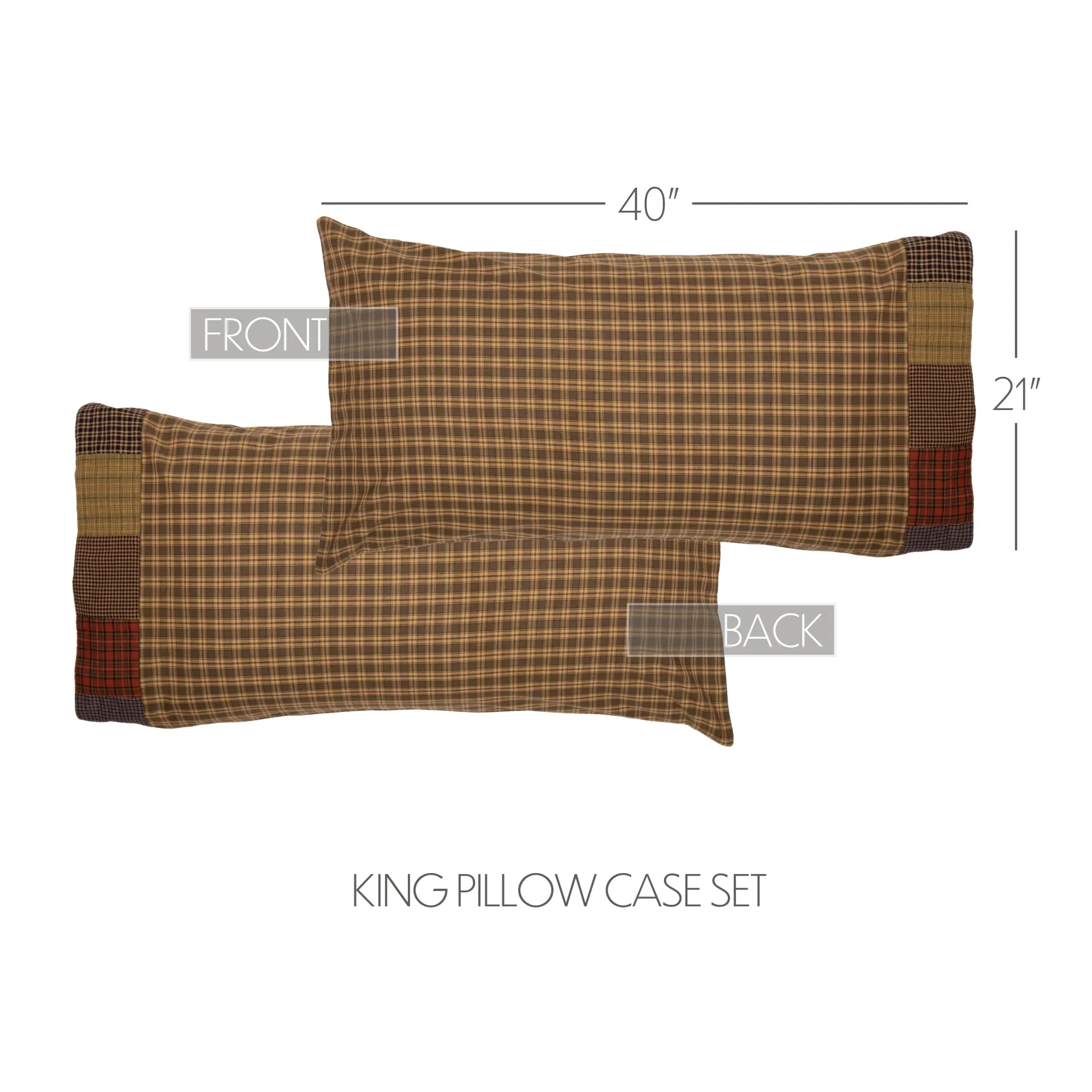 Cedar Ridge Pillow Case Set of 2 with Block Border