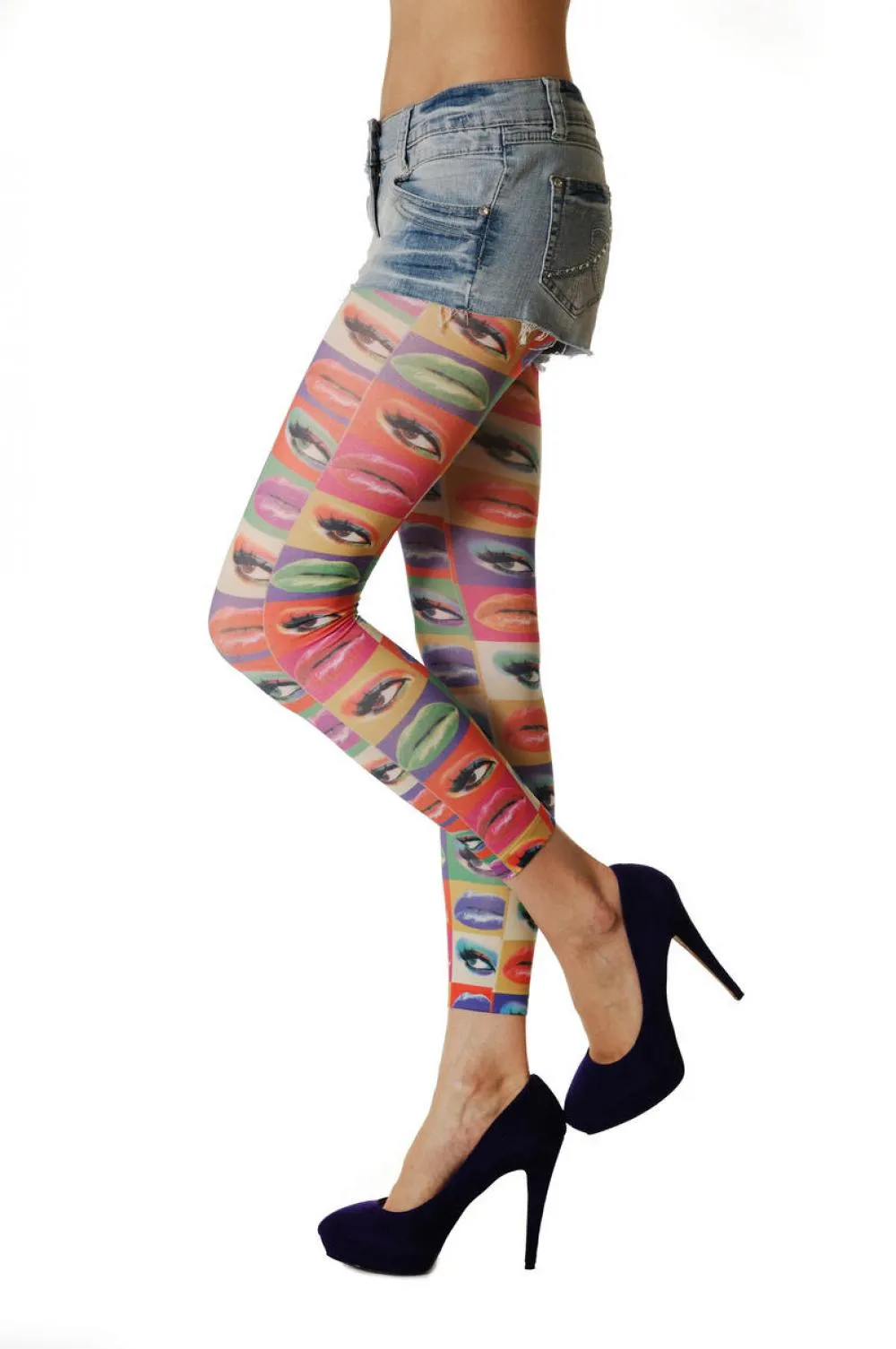Colourful Lips & Eyes Footless