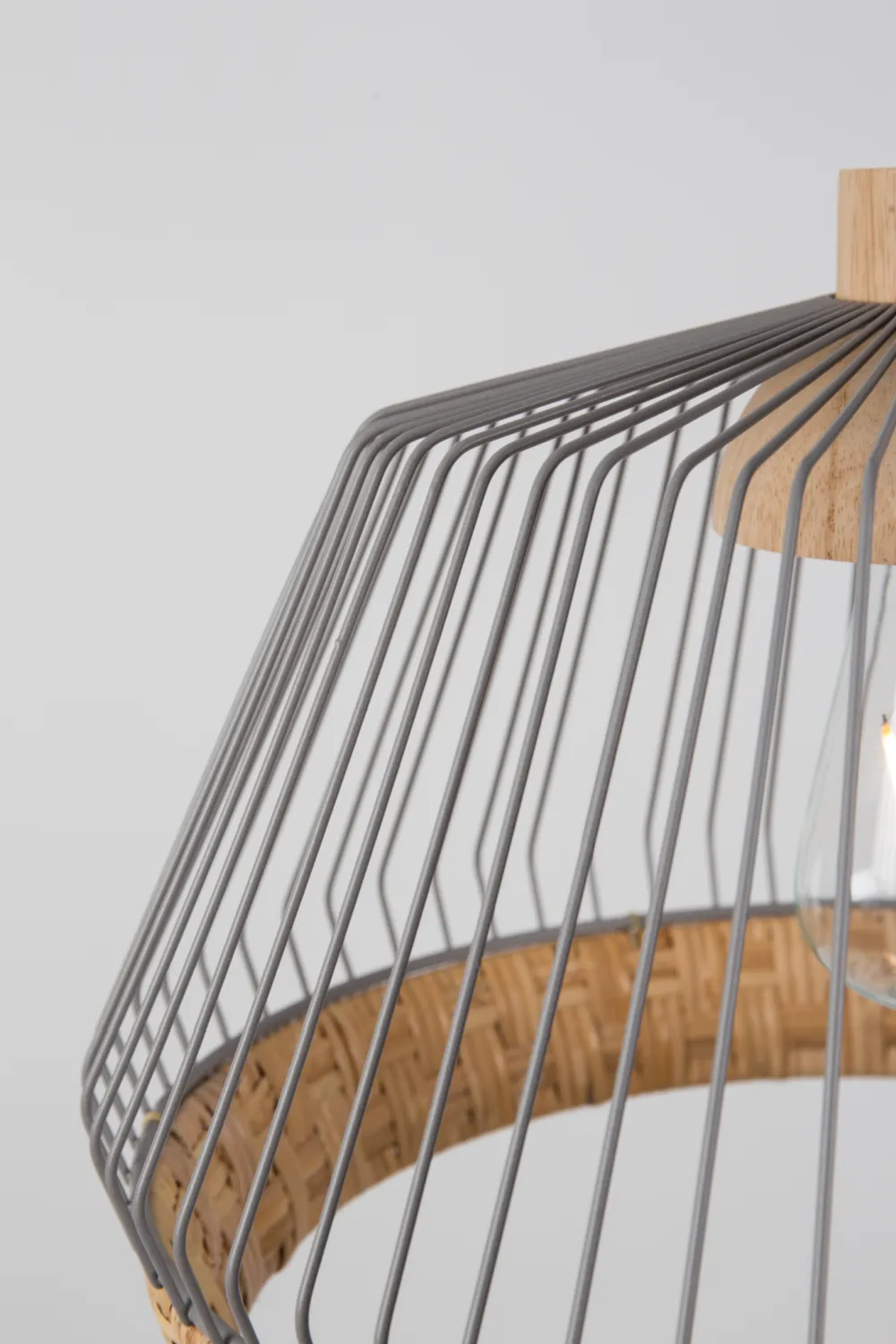 Gray Wide Cage Pendant Lamp | Zuiver Birdy