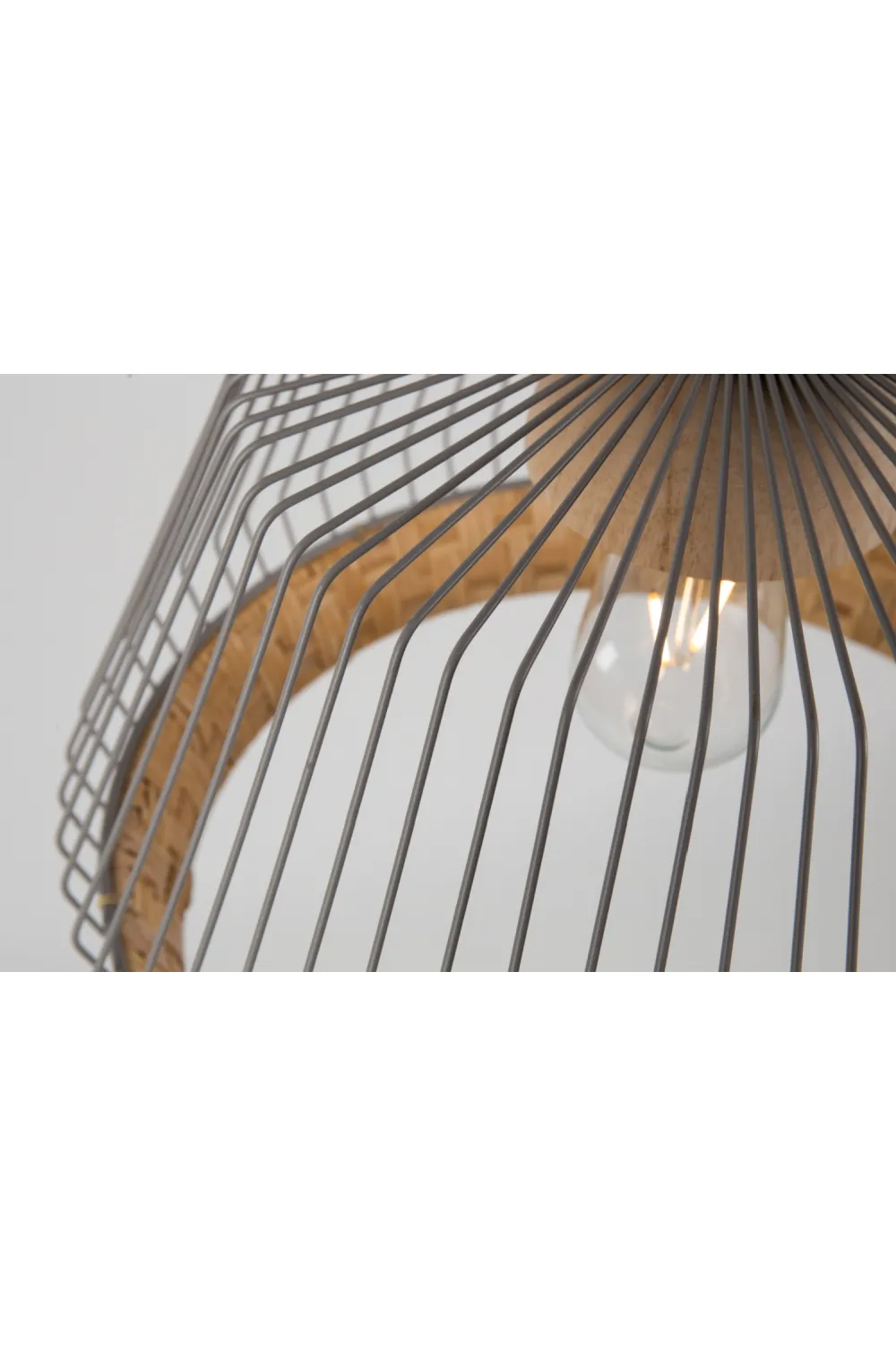 Gray Wide Cage Pendant Lamp | Zuiver Birdy