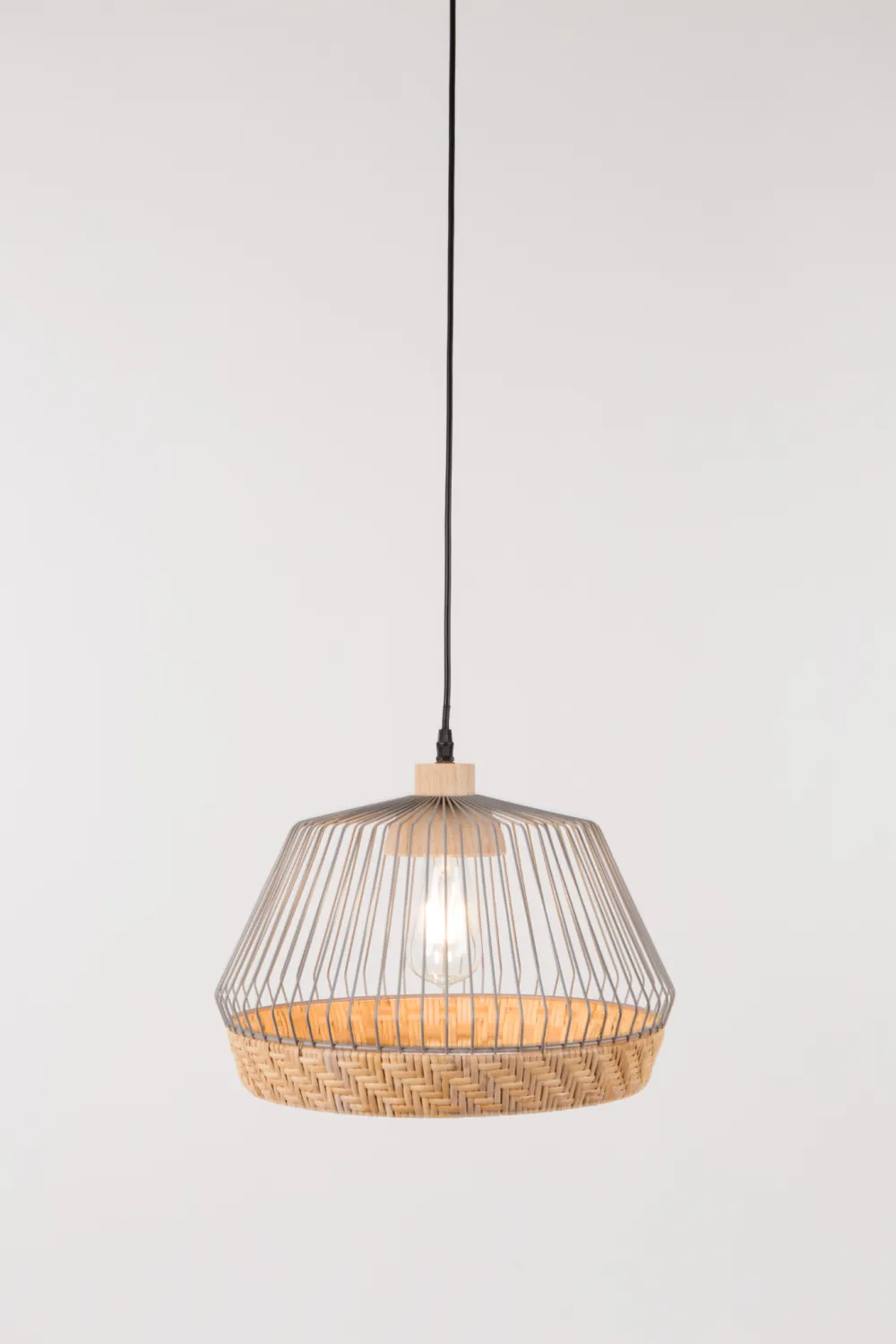 Gray Wide Cage Pendant Lamp | Zuiver Birdy