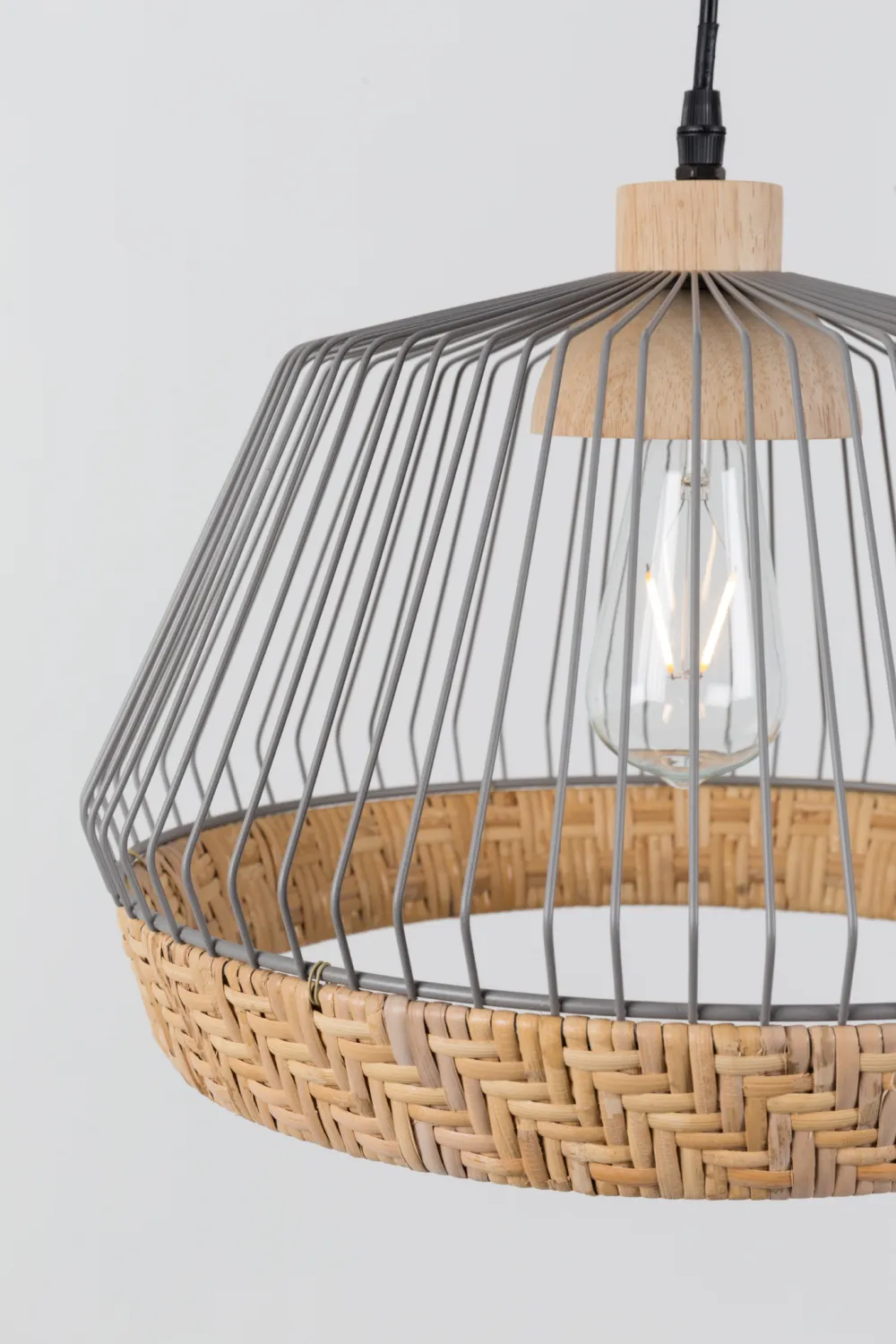 Gray Wide Cage Pendant Lamp | Zuiver Birdy