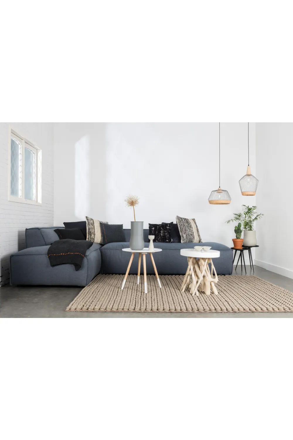 Gray Wide Cage Pendant Lamp | Zuiver Birdy