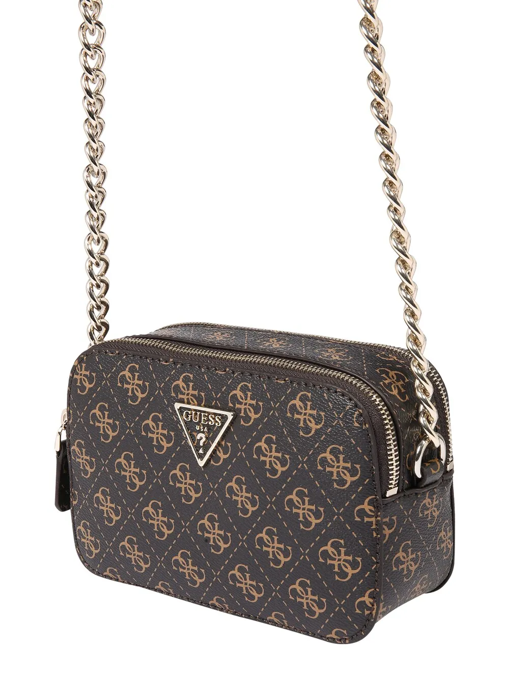 Guess Noelle shoulder bag, light brown/dark brown
