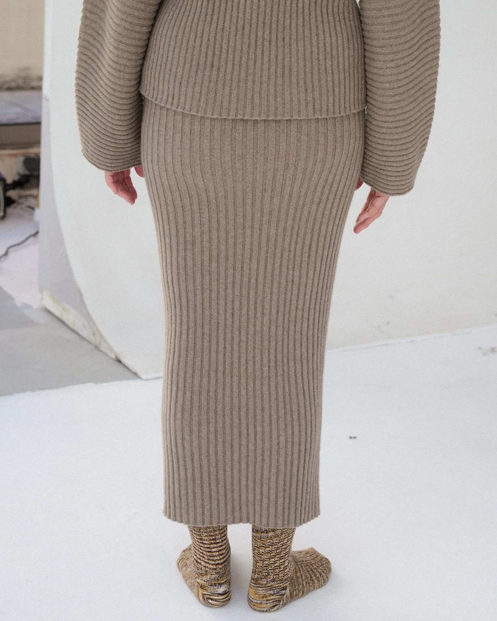 Kai Skirt - Recycled Cashmere - Stoppa Brown