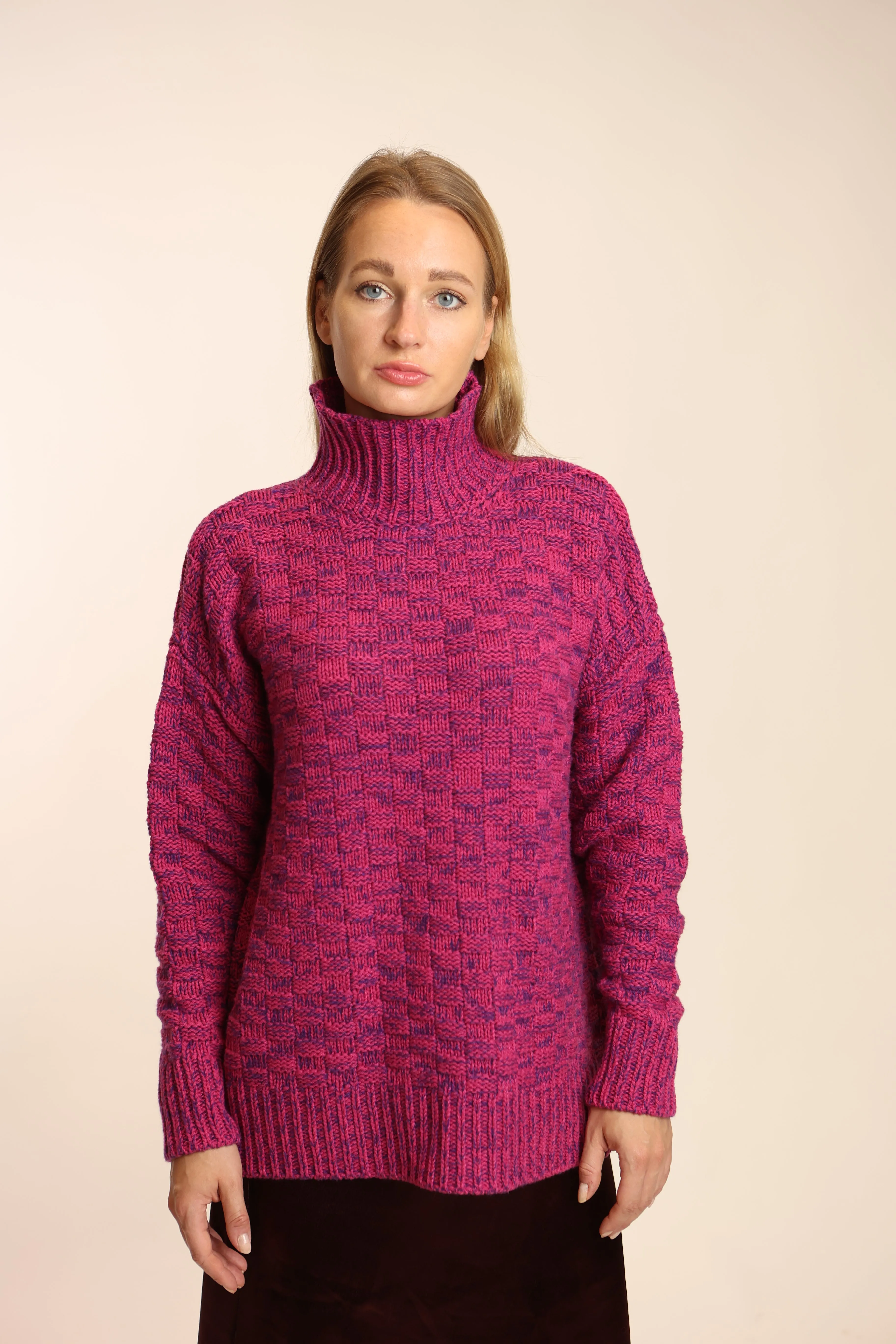 Lupetto Damier eco cashmere