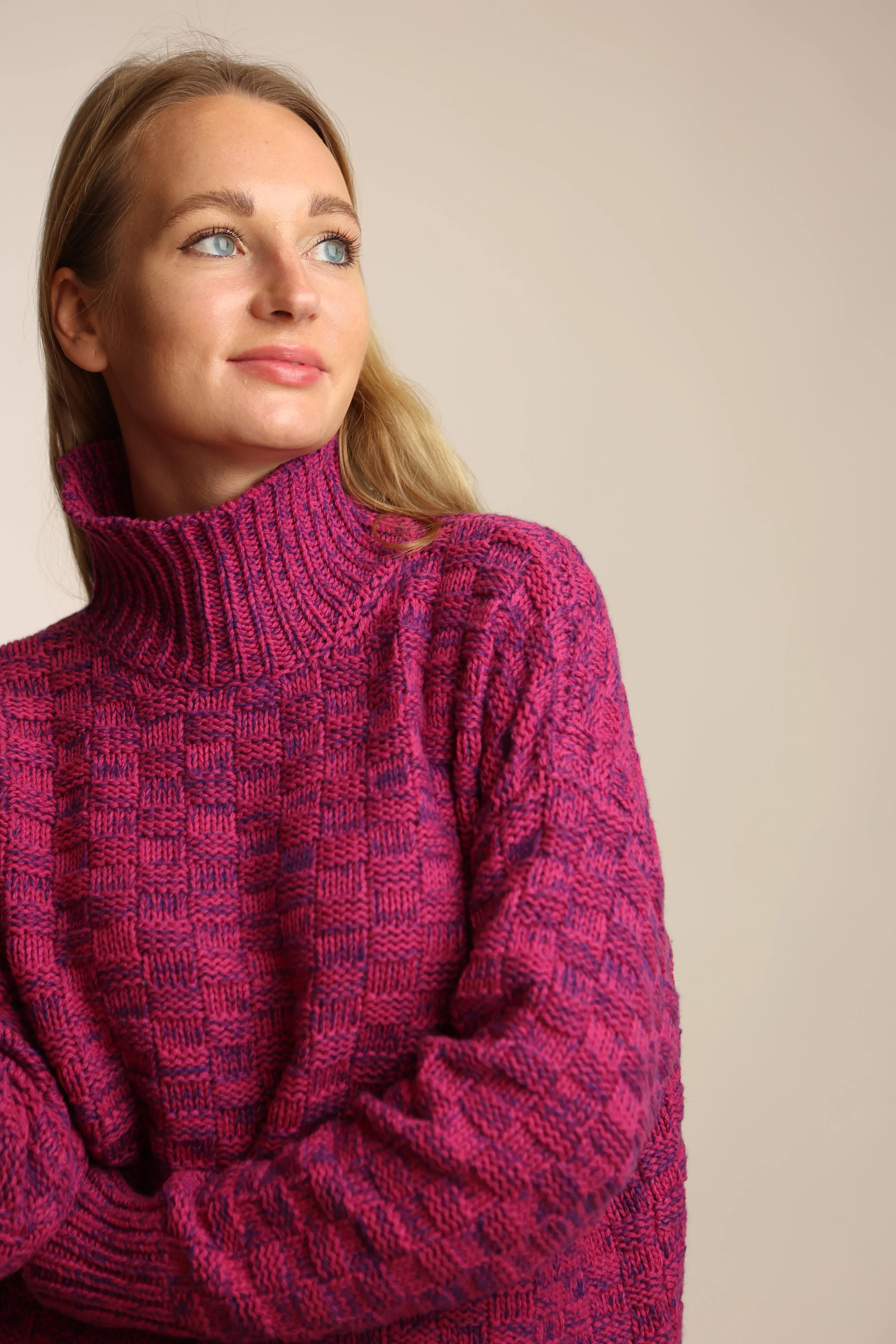 Lupetto Damier eco cashmere
