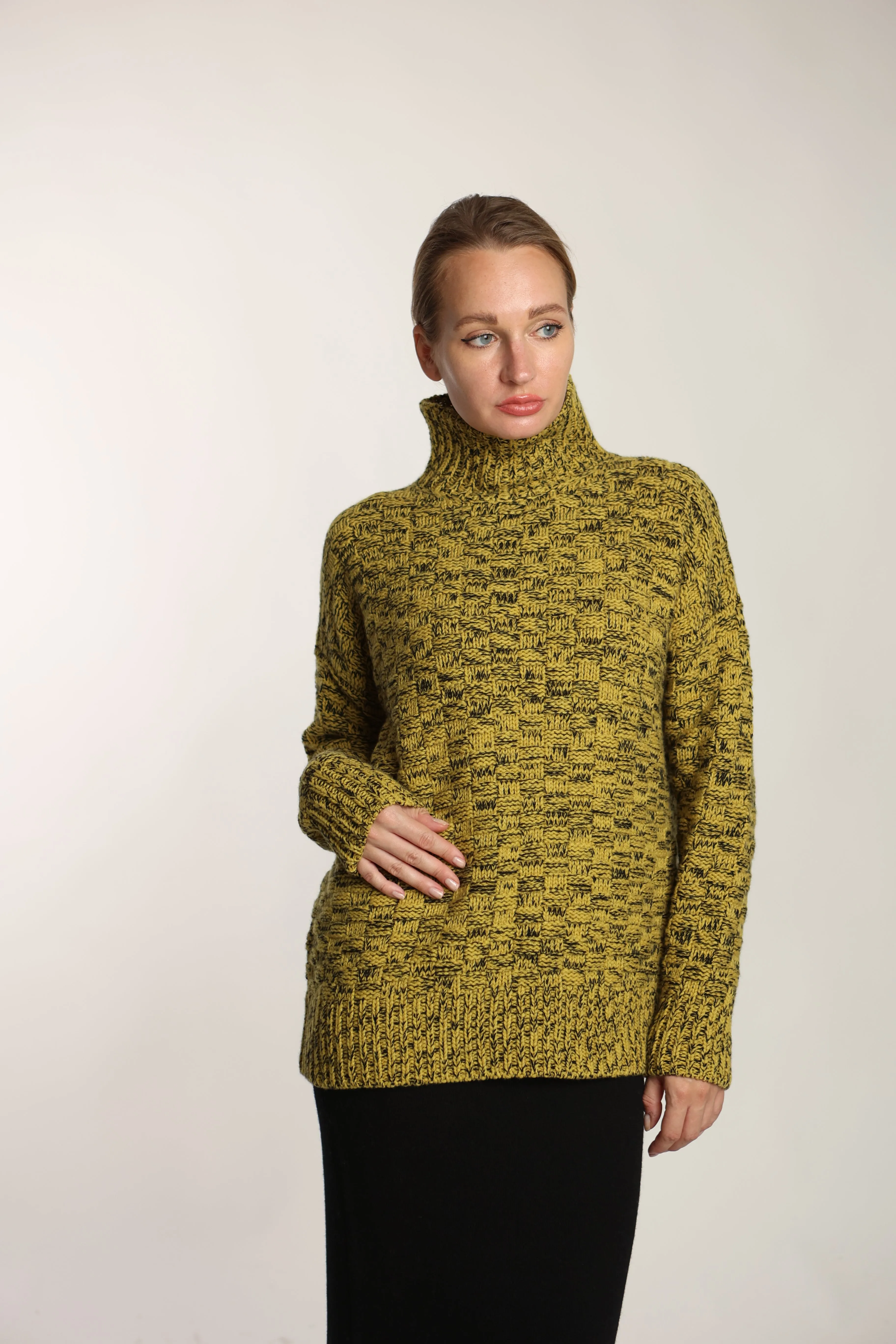 Lupetto Damier eco cashmere
