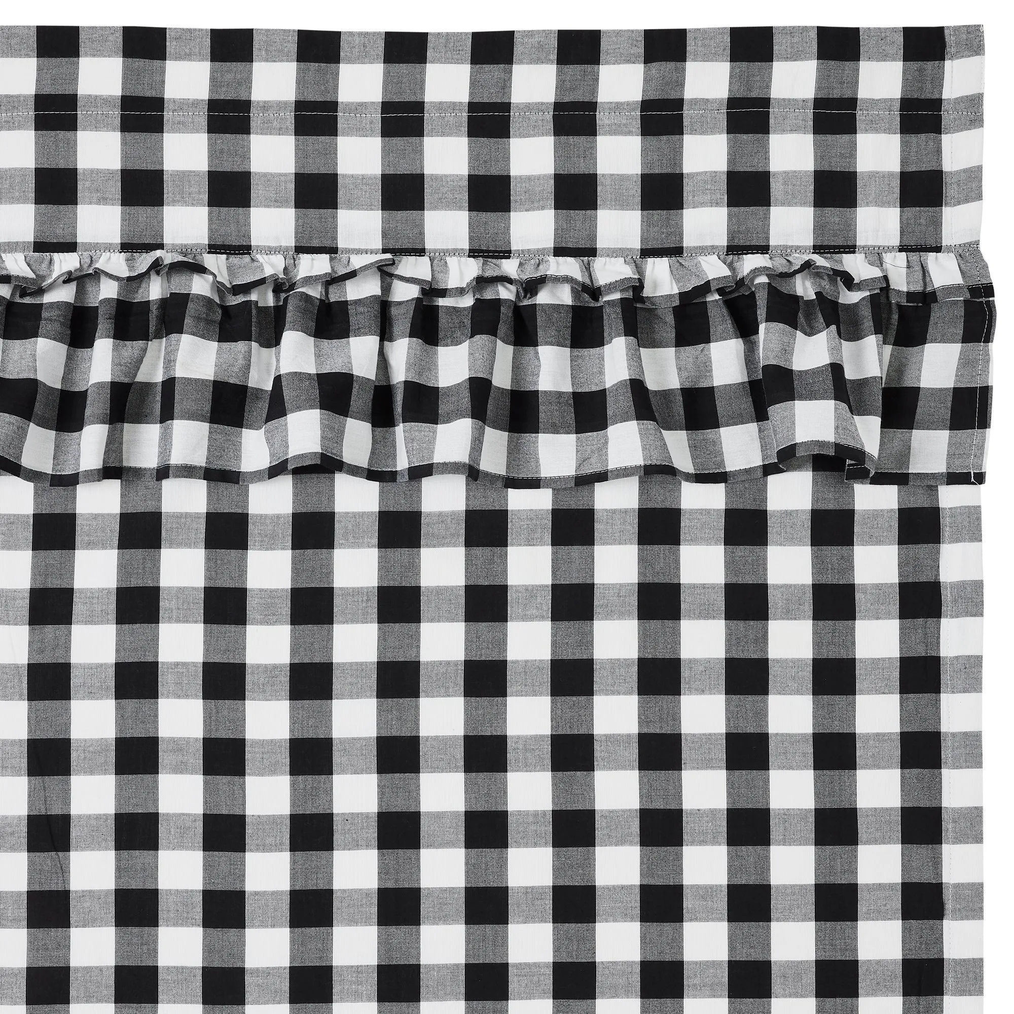 Panels Annie Buffalo Check Ruffled Farmhouse Window Curtain Set VHC Brands