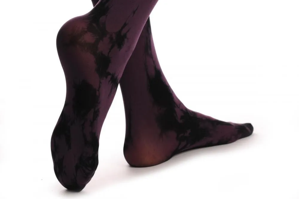 Plum & Black Colour Splash (Tie Dye)