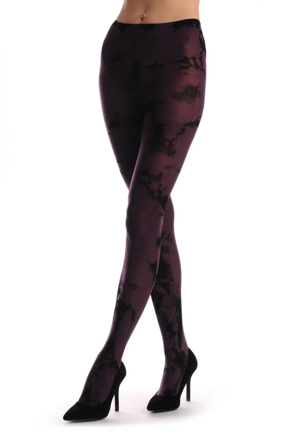 Plum & Black Colour Splash (Tie Dye)