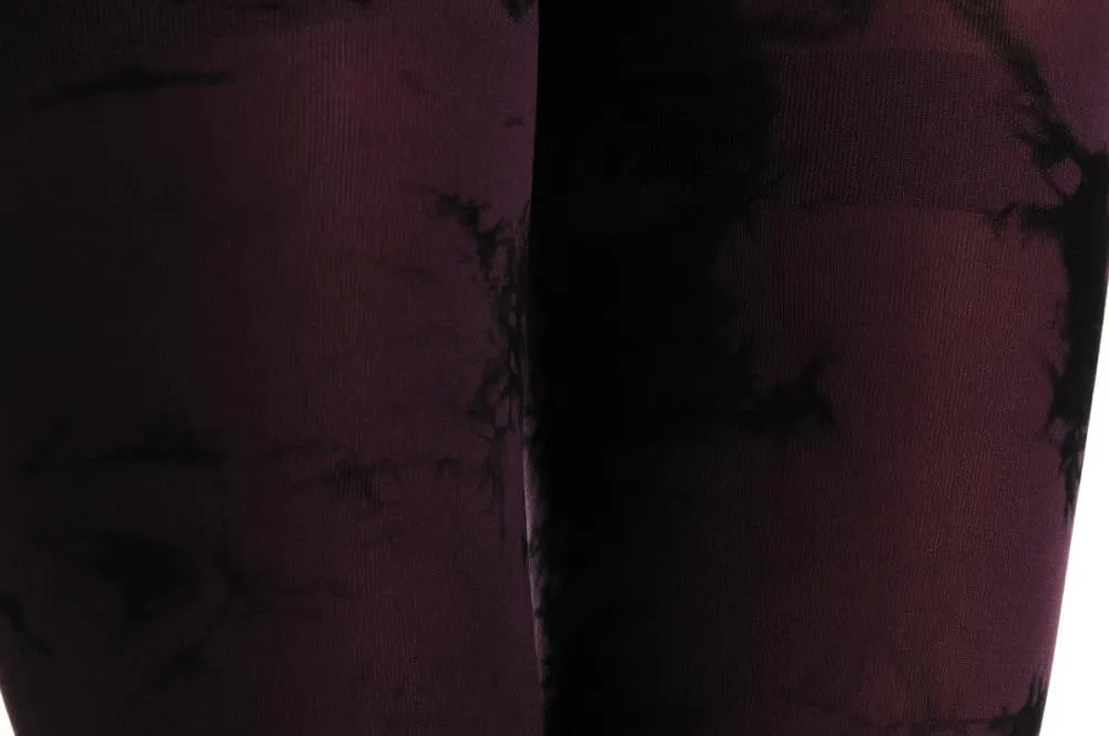 Plum & Black Colour Splash (Tie Dye)