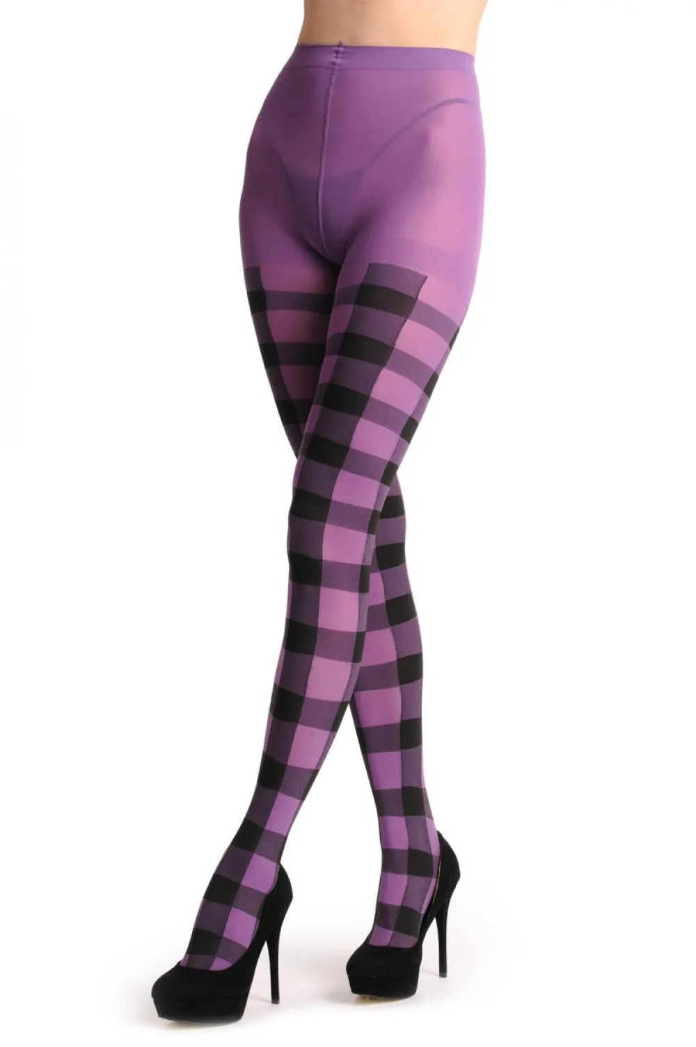 Purple & Black Checkered