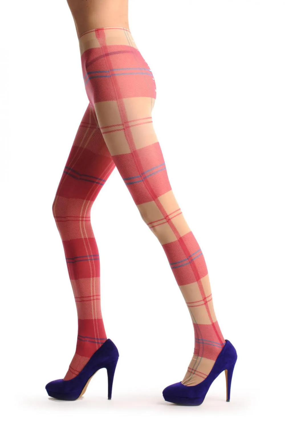Red & Yellow Wide Checkered Print