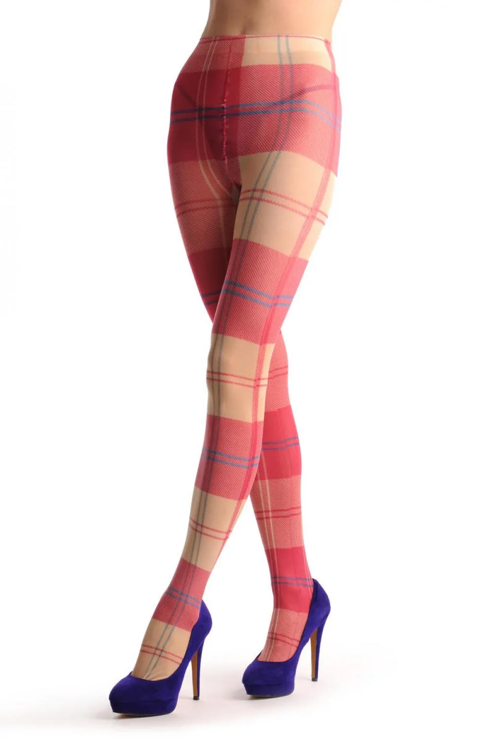 Red & Yellow Wide Checkered Print