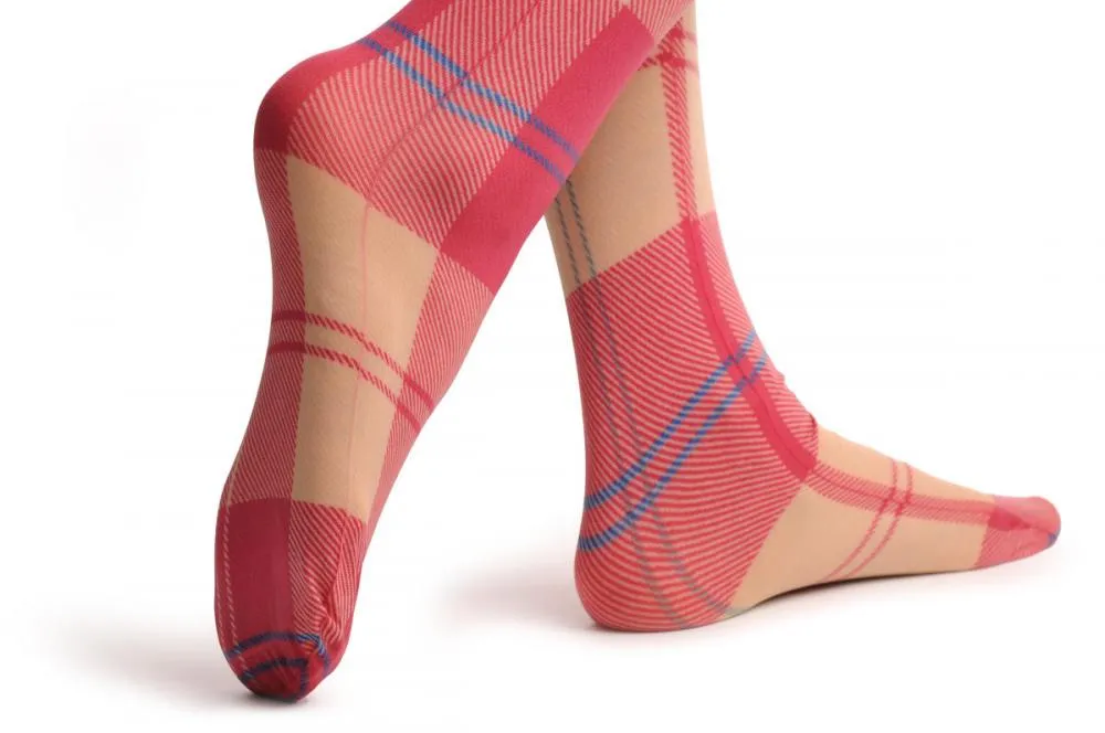 Red & Yellow Wide Checkered Print