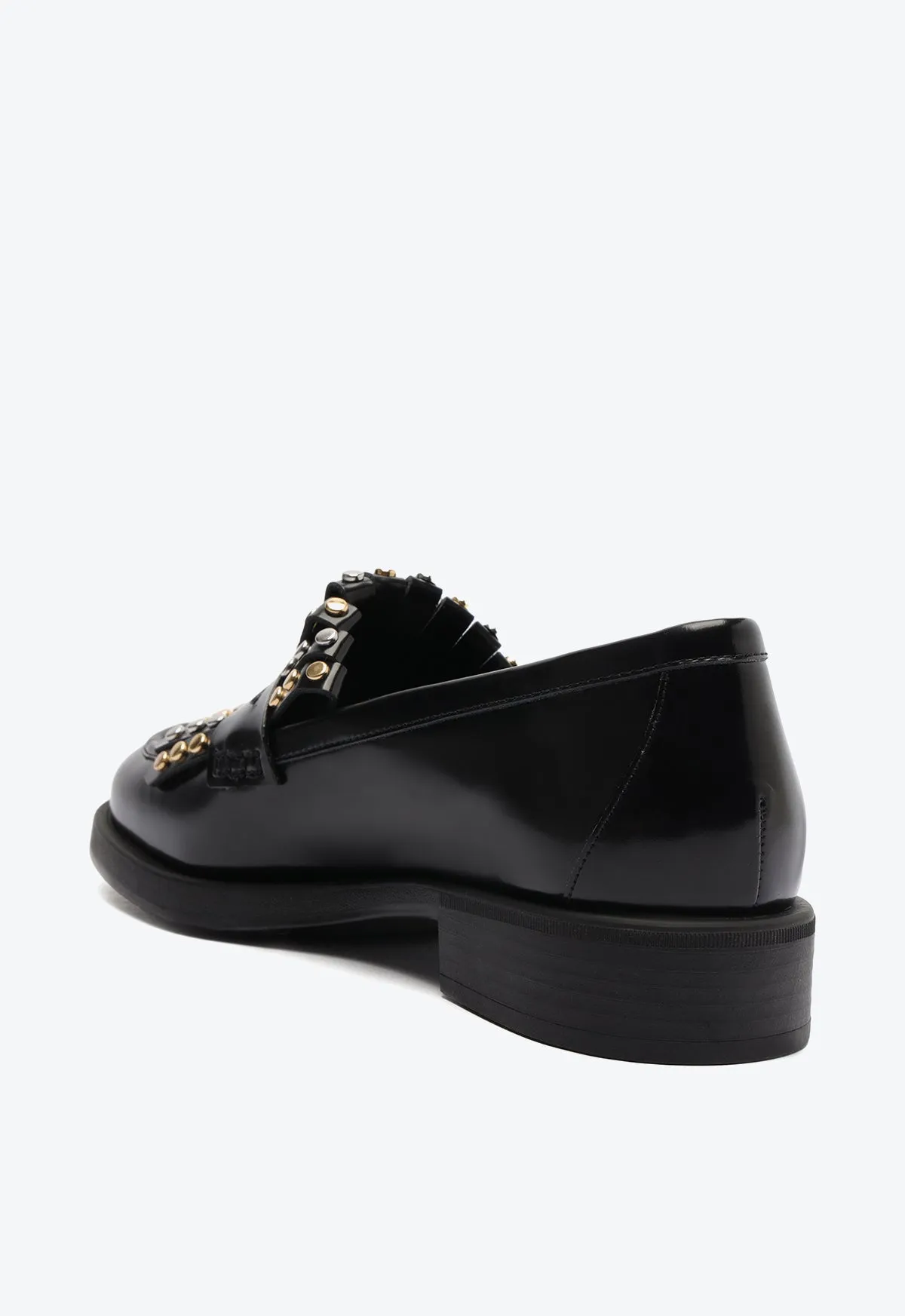 Ripple Leather Flat