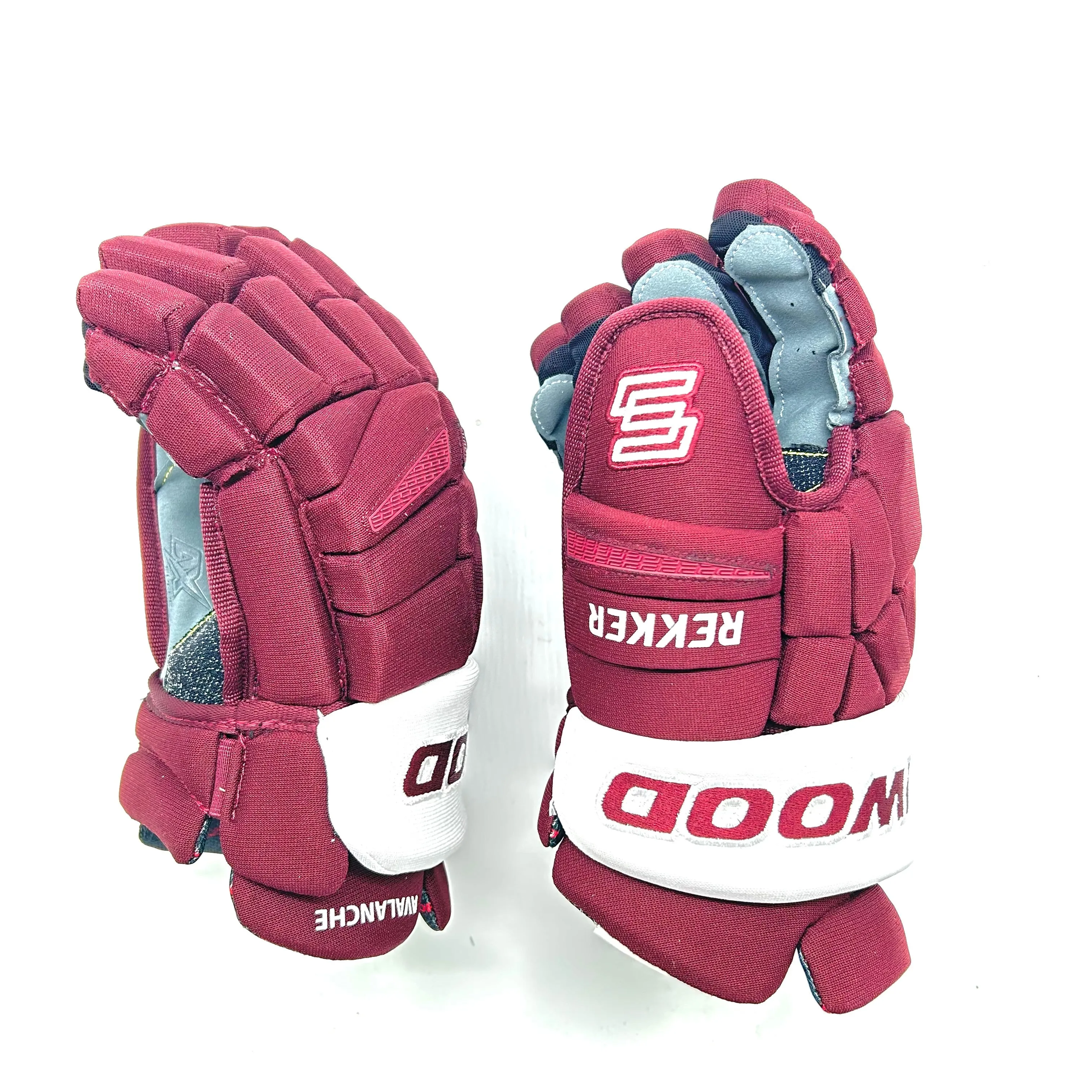Sherwood Rekker Legend Pro NHL Pro Stock Gloves - Colorado Avalanche Edition, Maroon/White