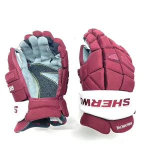 Sherwood Rekker Legend Pro NHL Pro Stock Gloves - Colorado Avalanche Edition, Maroon/White