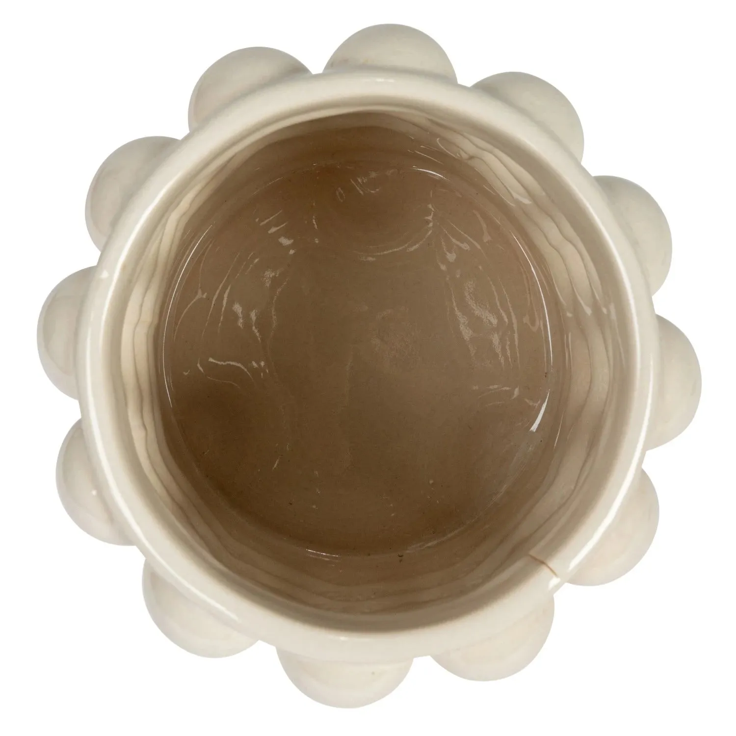 Short Stoneware Canister w/Raised Dots