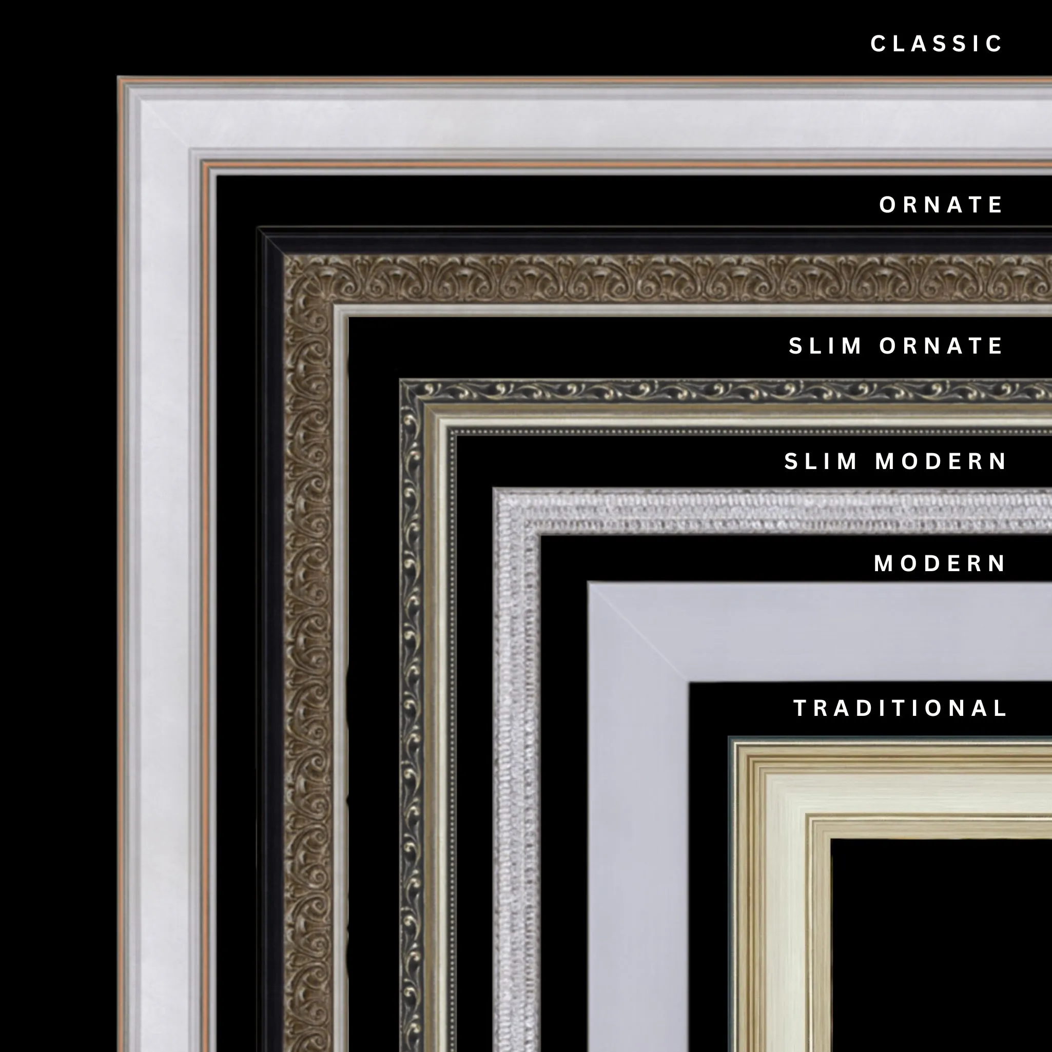 Silver 31x46 Picture Frame Ornate Traditional Classic Antique