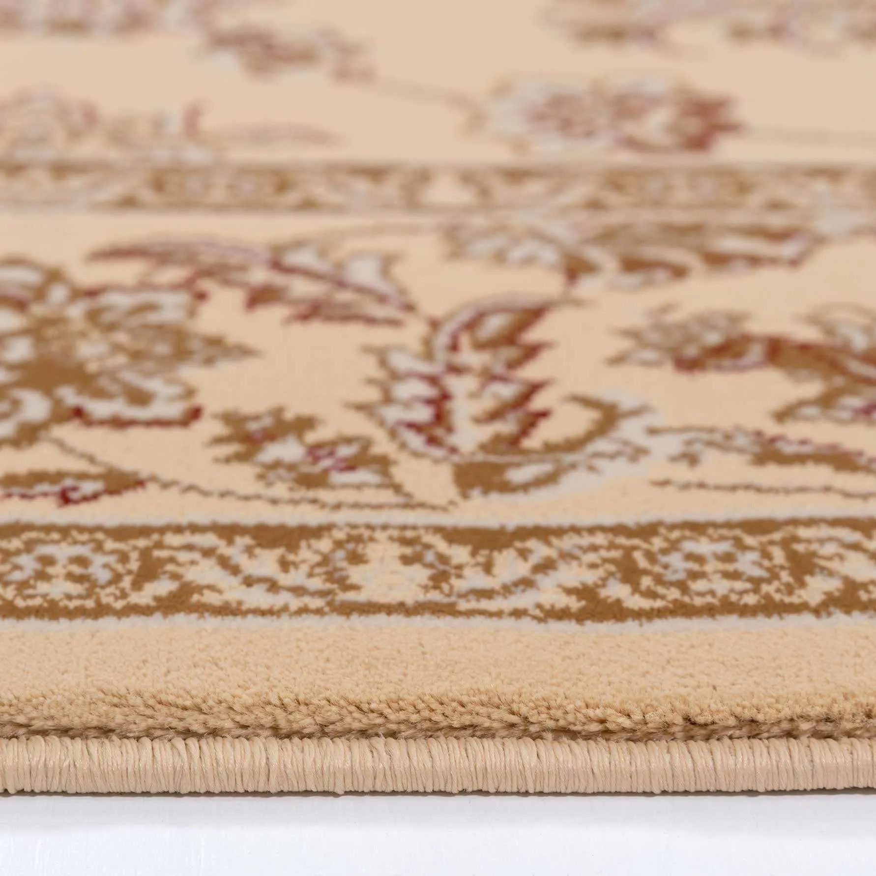 Traditional Cream Motif Runner Rug