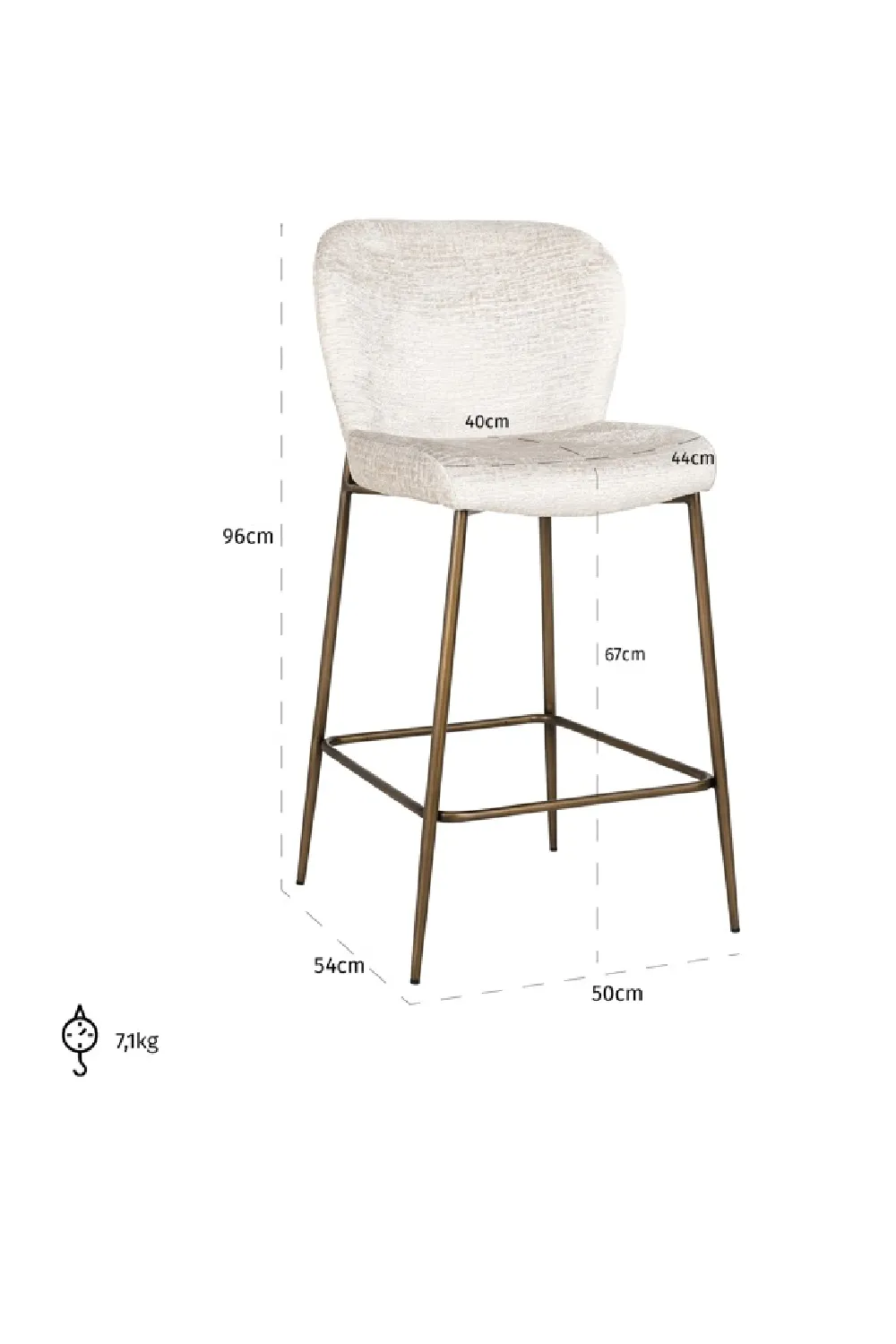 Upholstered Counter Stool | OROA Darby