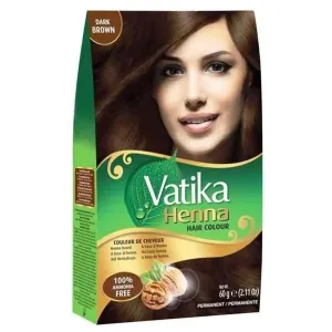 Vatika Henna Natural Dark Brown Hair Dye - Long-Lasting Color with Herbal Infusion