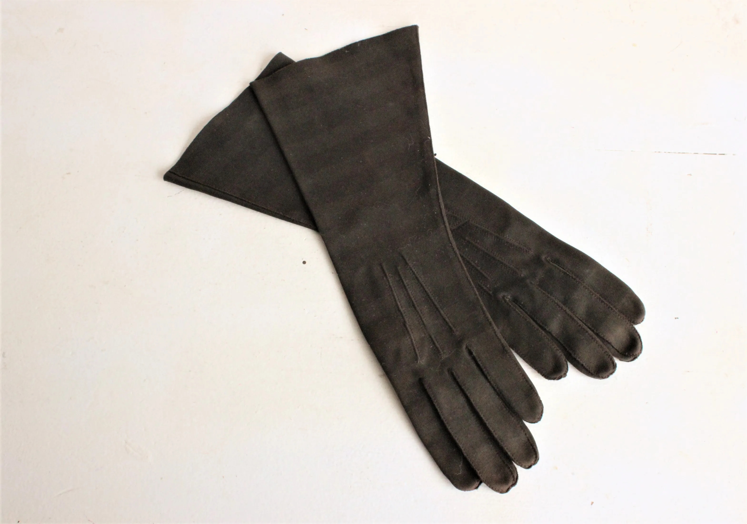 Vintage 1950s 1960s Black Striped Gloves