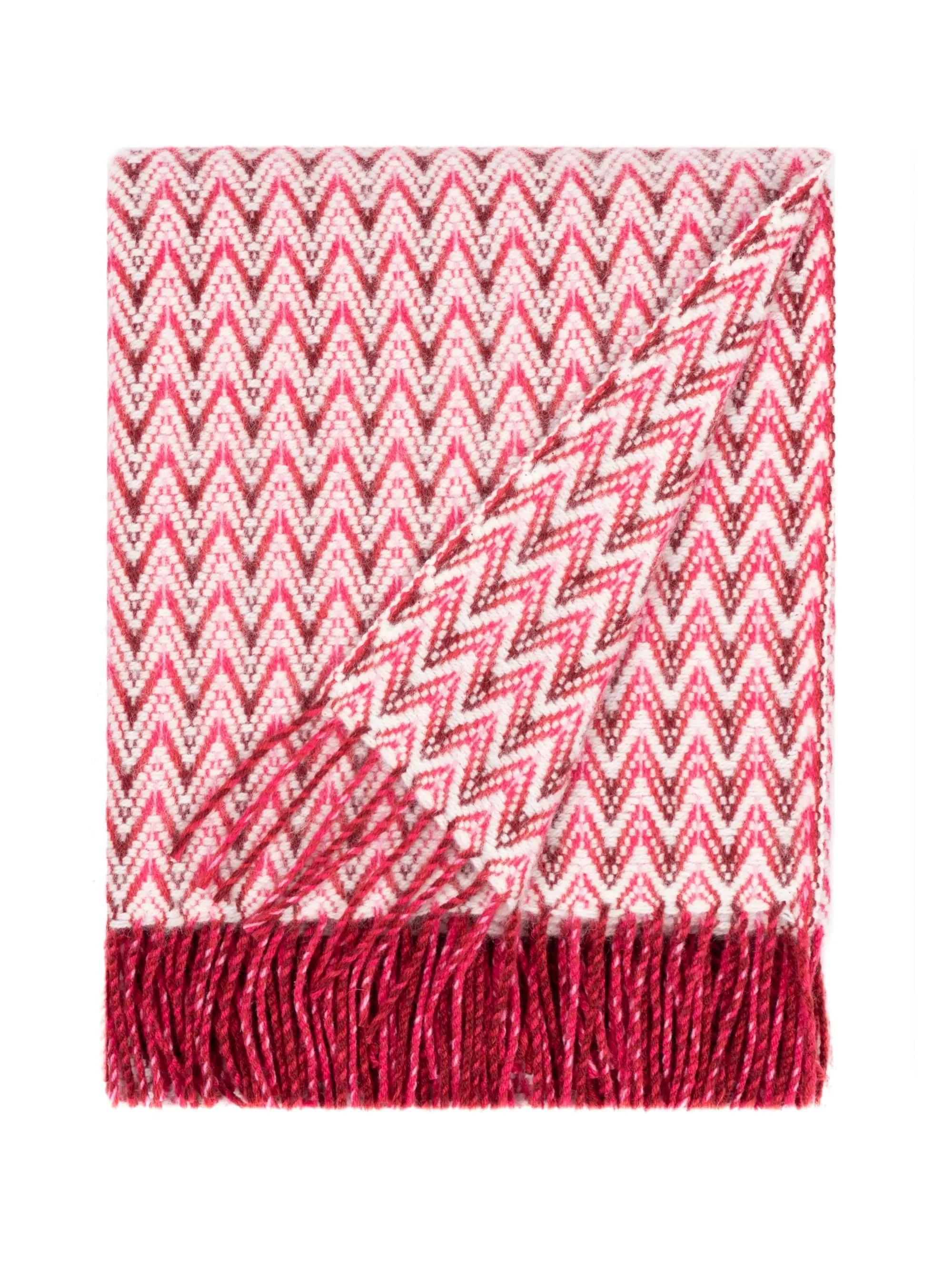 Wave Wool Design blanket throw - Brown