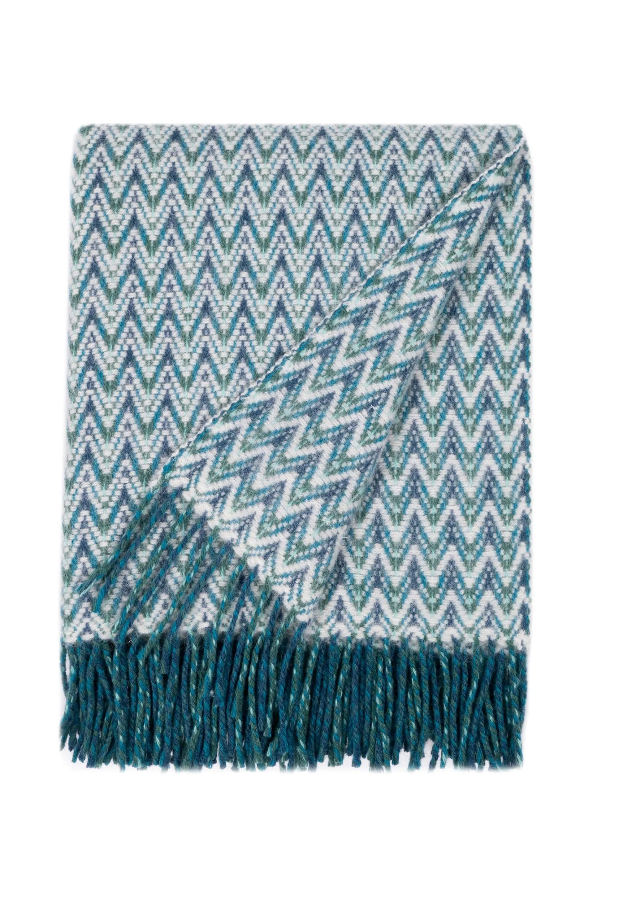 Wave Wool Design blanket throw - Brown