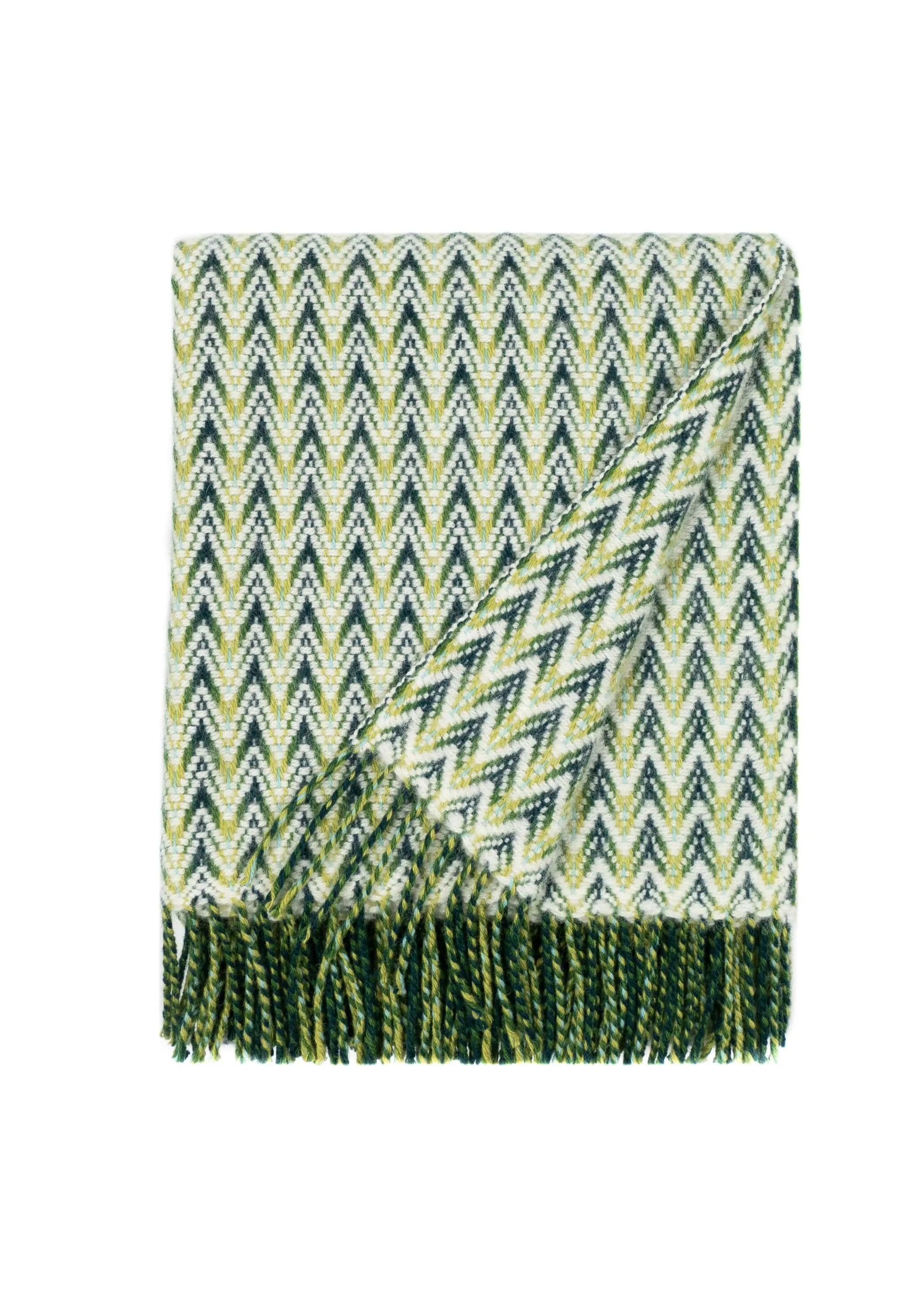 Wave Wool Design blanket throw - Brown