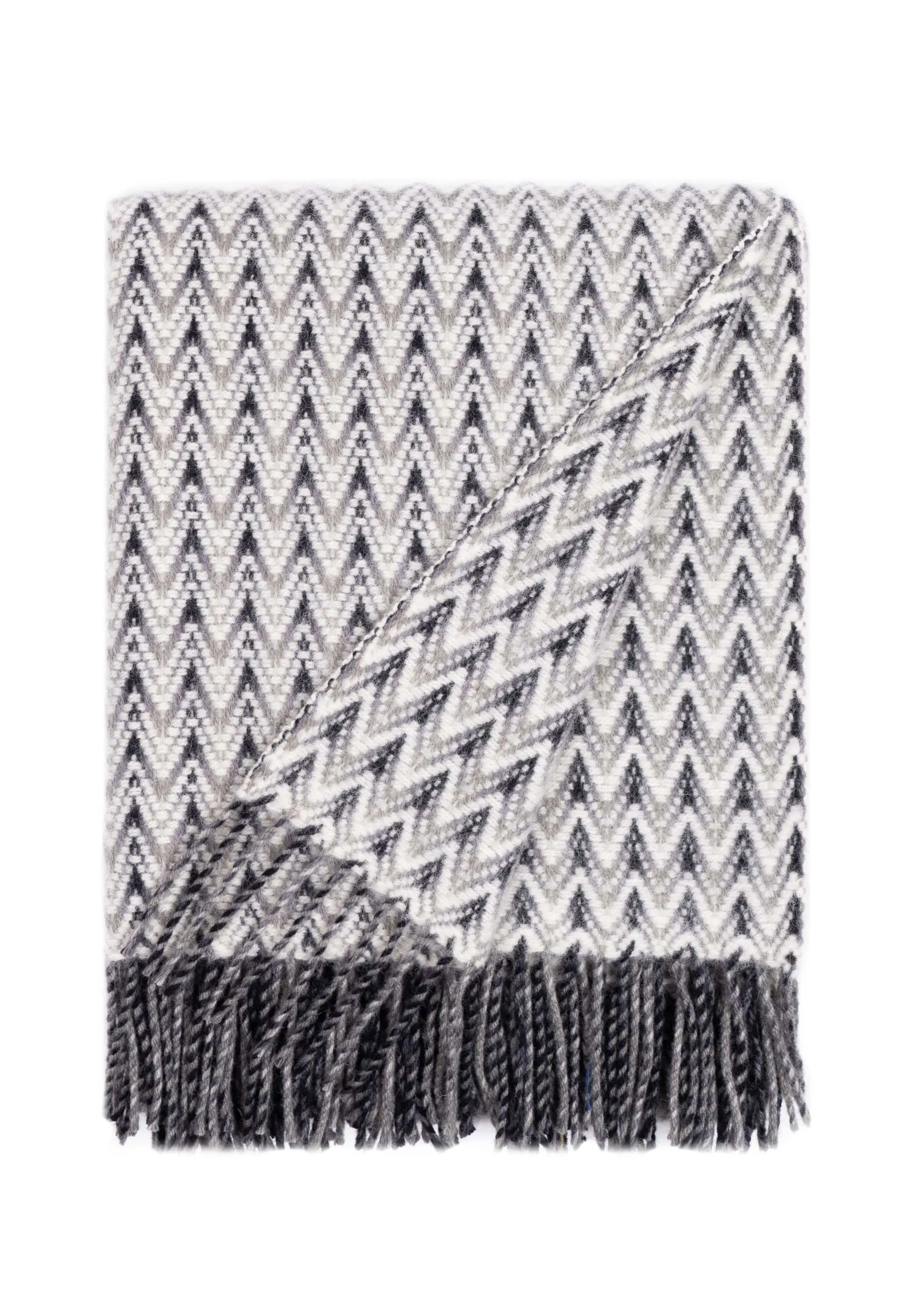 Wave Wool Design blanket throw - Brown