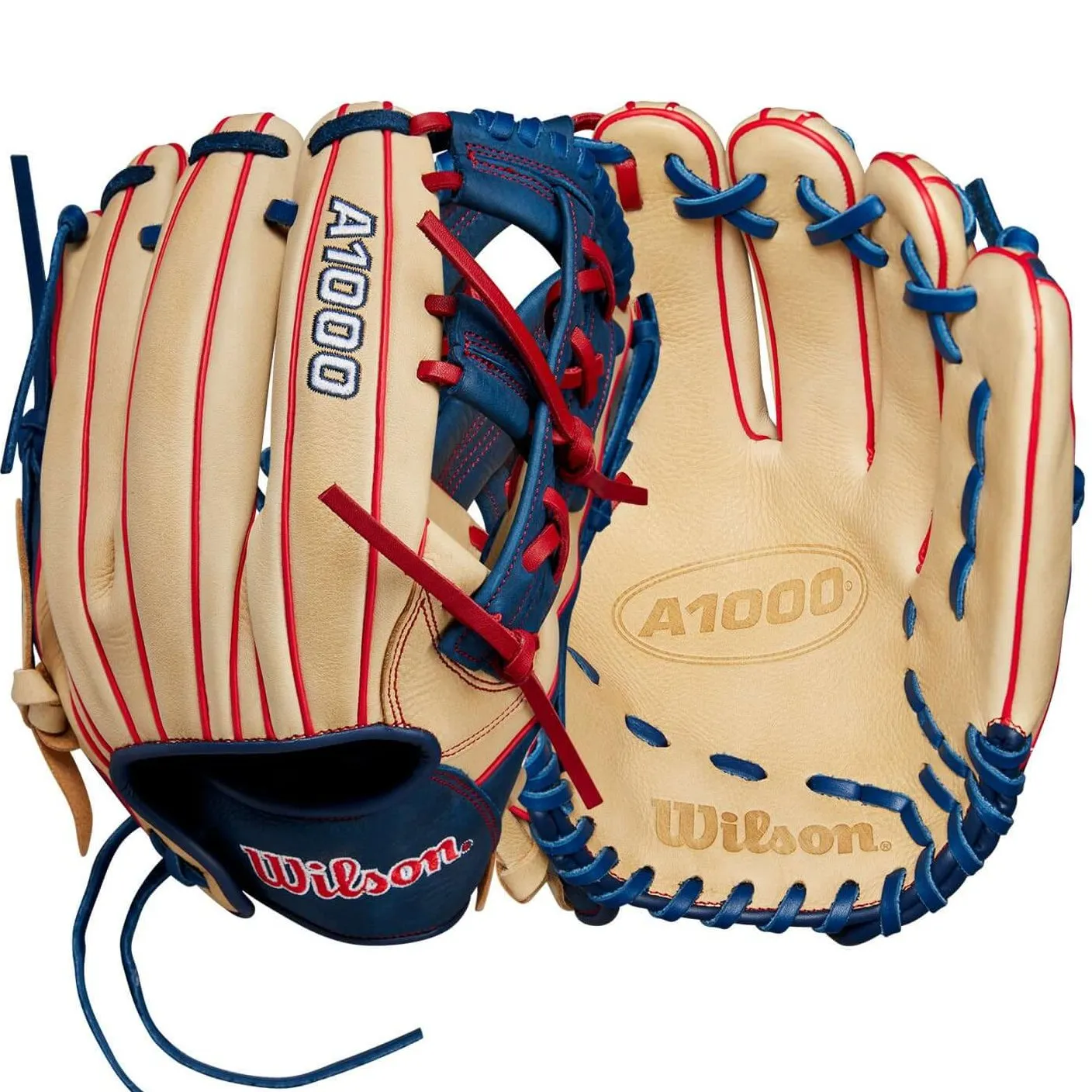 Wilson 2024 A1000 1912 Infield Baseball Glove Blonde/Navy/Red 12"