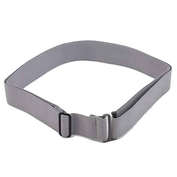 Women's No Show Invisible Belt Elastic Stretch Waist Belt with Flat Buckle
