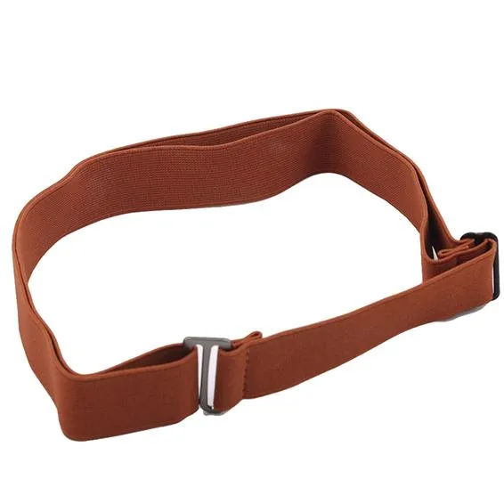 Women's No Show Invisible Belt Elastic Stretch Waist Belt with Flat Buckle