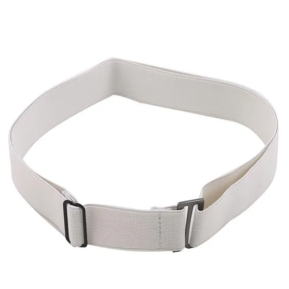 Women's No Show Invisible Belt Elastic Stretch Waist Belt with Flat Buckle