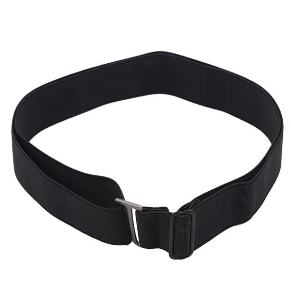 Women's No Show Invisible Belt Elastic Stretch Waist Belt with Flat Buckle