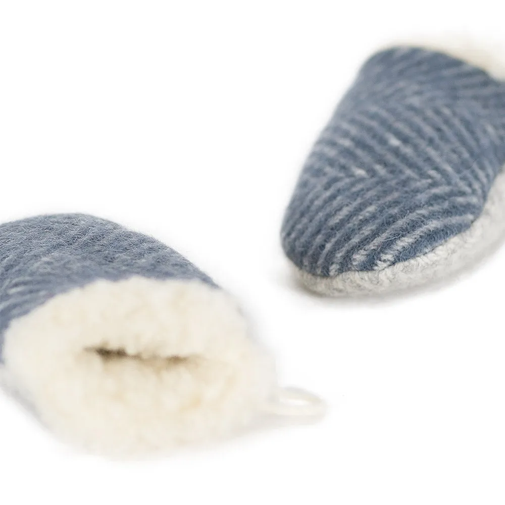 Wool mittens BLUE